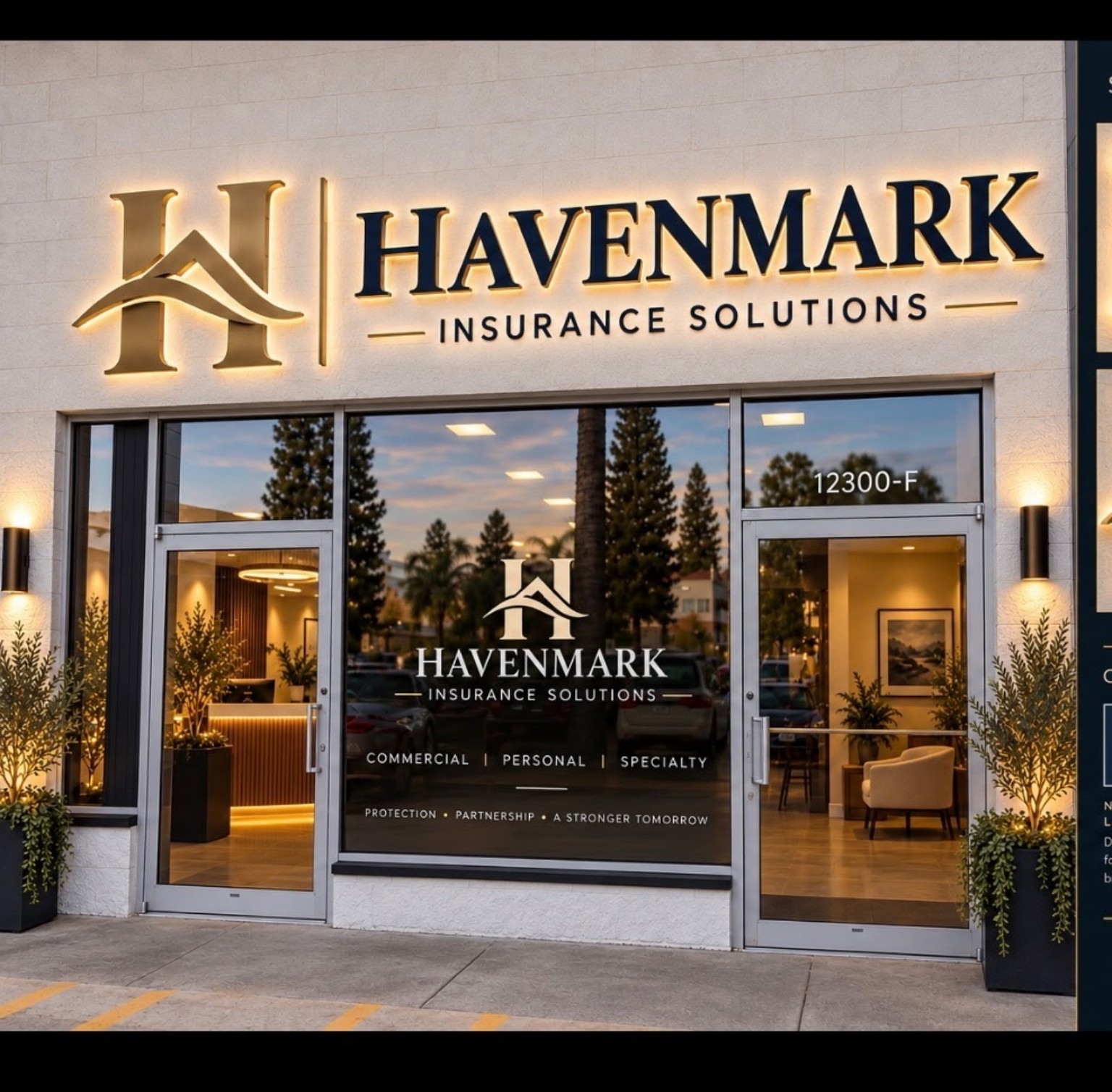 Havenmark Insurance Solutions storefront branding